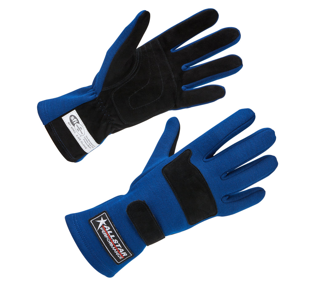 Allstar Performance Driving Gloves SFI 3.3/5 D/L Blue Large ALL915024