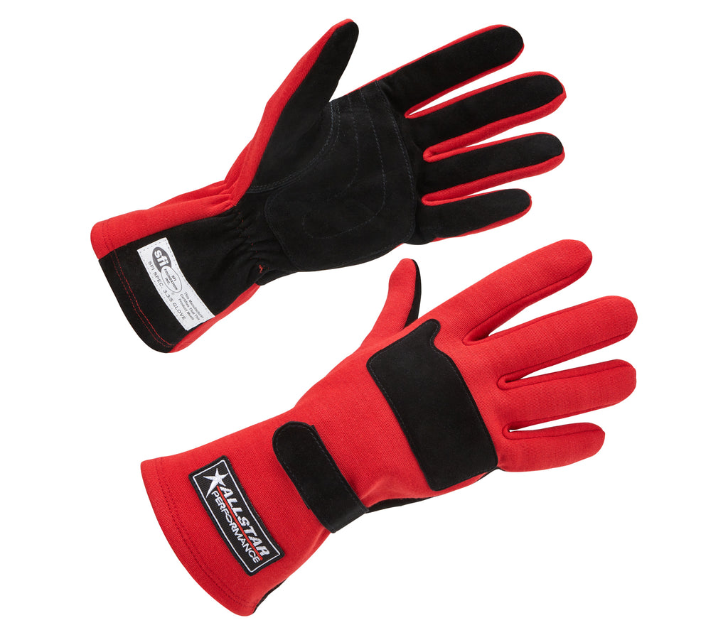 Allstar Performance Driving Gloves SFI 3.3/5 D/L Red Large ALL915074