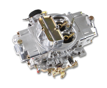 Aluminum Double Pumper Carburetor 650 CFM 4150 Mechanical Secondaries Shiny Gasoline Holley