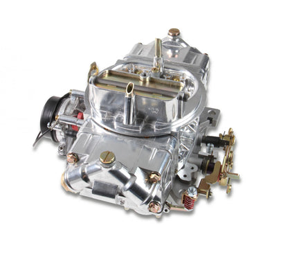 Aluminum Double Pumper Carburetor 650 CFM 4150 Mechanical Secondaries Shiny Gasoline Holley