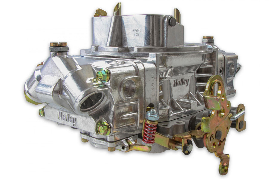 Double Pumper Carburetor 650 CFM 4150 Mechanical Secondaries Shiny Gasoline Holley