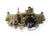 Classic Double Pumper Carburetor 750 CFM 4150 Mechanical Secondaries Gold Dichromate Gasoline Holley