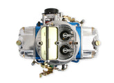 Ultra Double Pumper Carburetor 650 CFM 4150 Mechanical Secondaries Billet Color Blue Shiny Gasoline Holley