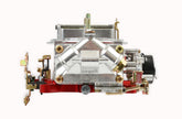Ultra Double Pumper Carburetor 750 CFM 4150 Mechanical Secondaries Billet Color Red Shiny Gasoline Holley