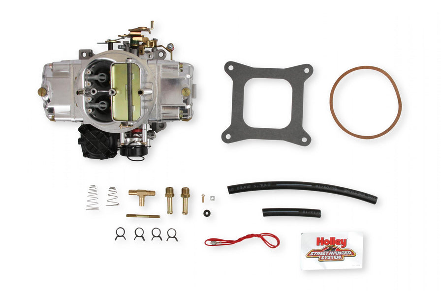 Street Avenger Carburetor 570 CFM 4150 Vacuum Secondaries Shiny Gasoline Choke Type Electric Holley
