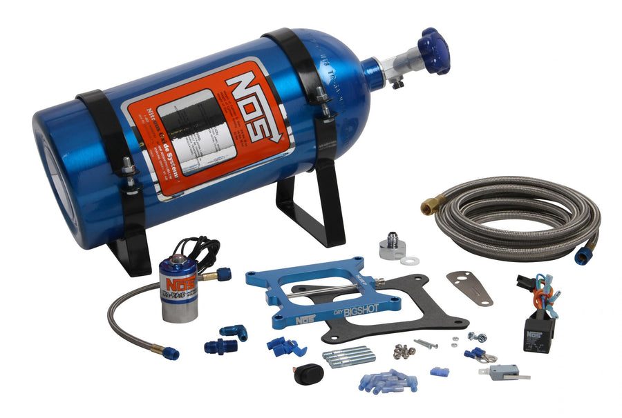 Dry Bigshot 4-Barrel Professional Kit Dry Bigshot Nitrous Kit For 4150 Type Throttle Body NOS