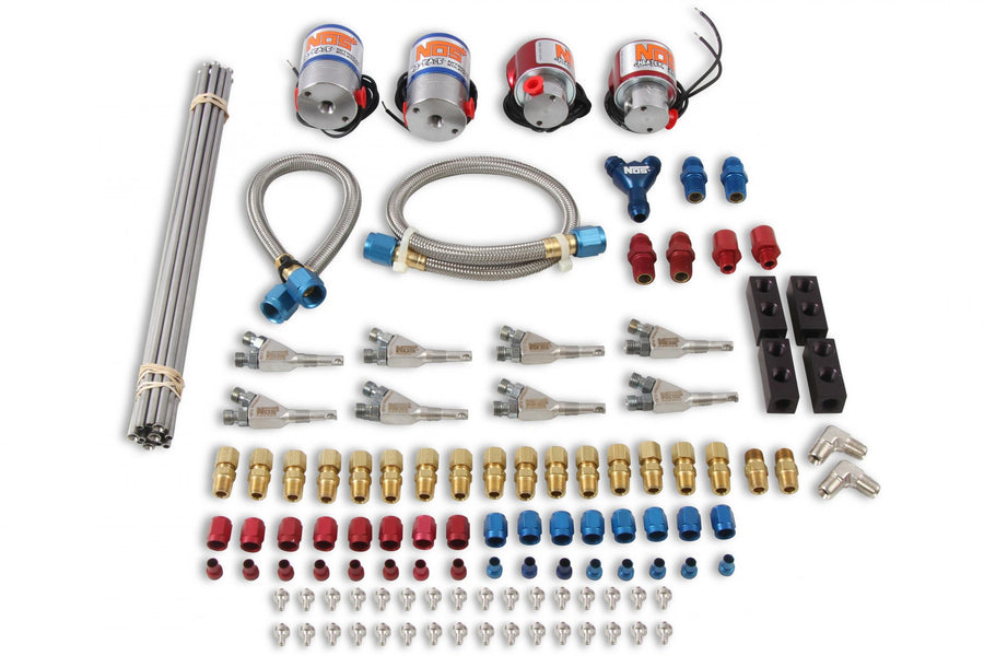 Custom Nitrous Plumbing Kit Pro Fogger Custom Nitrous Plumbing Kit Includes Soft Plume Nozzles Pro Race Nitrous & Cheater Fuel Solenoids NOS