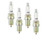 HP Copper Spark Plug Shorty 14MM Thread, .750 In Reach Heat Range 4 Gasket (Flat) Seat 4-Pack ACCEL