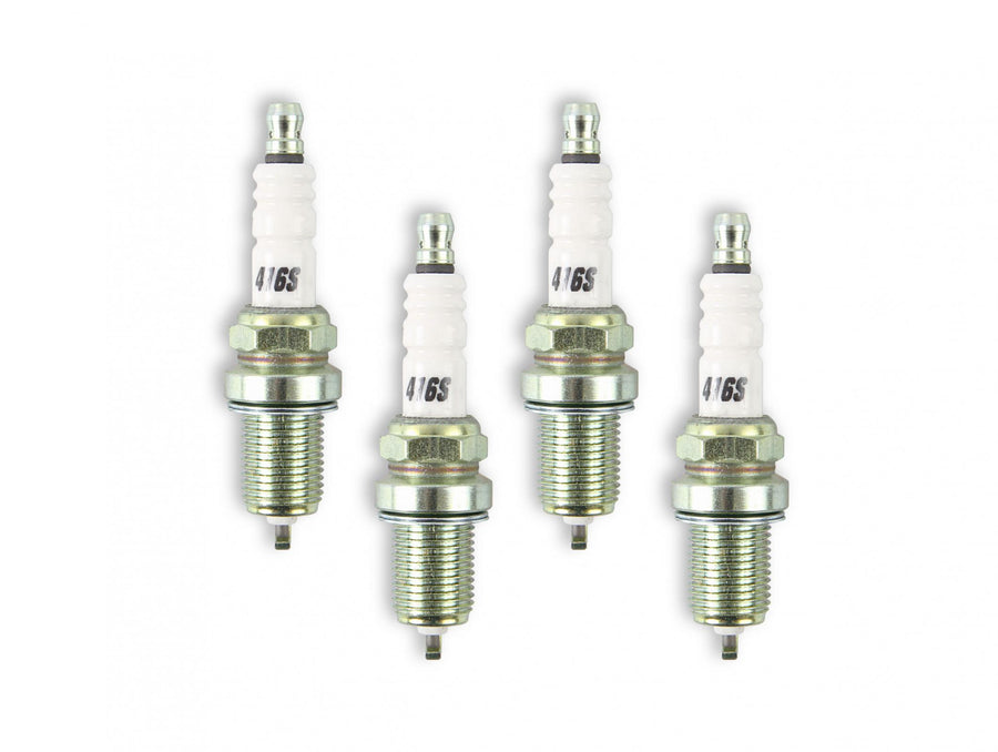 HP Copper Spark Plug Shorty 14MM Thread, .750 In Reach Heat Range 6 Gasket (Flat) Seat 4-Pack ACCEL