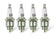 HP Copper Spark Plug Shorty 14MM Thread .375 In Reach Gasket (Flat) Seat 4 Pack ACCEL