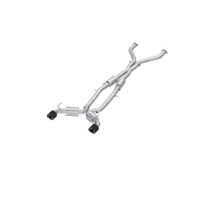 MBRP 2023-2026 Nissan Z 3.0L Armor Pro T304 Stainless Steel 3in Cat-Back Dual Rear Exit w/ 5in OD CF Tip | S44083CF