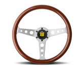 Momo Indy Steering Wheel 350 mm - Mahogany Wood/Brushed Spokes