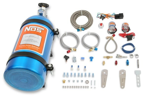 Single Fogger Wet Nitrous System Multi-Fit For 8 Cylinder Multi-Point EFI Engines Includes 10 Lb Blue Bottle. 75-125 HpNOS