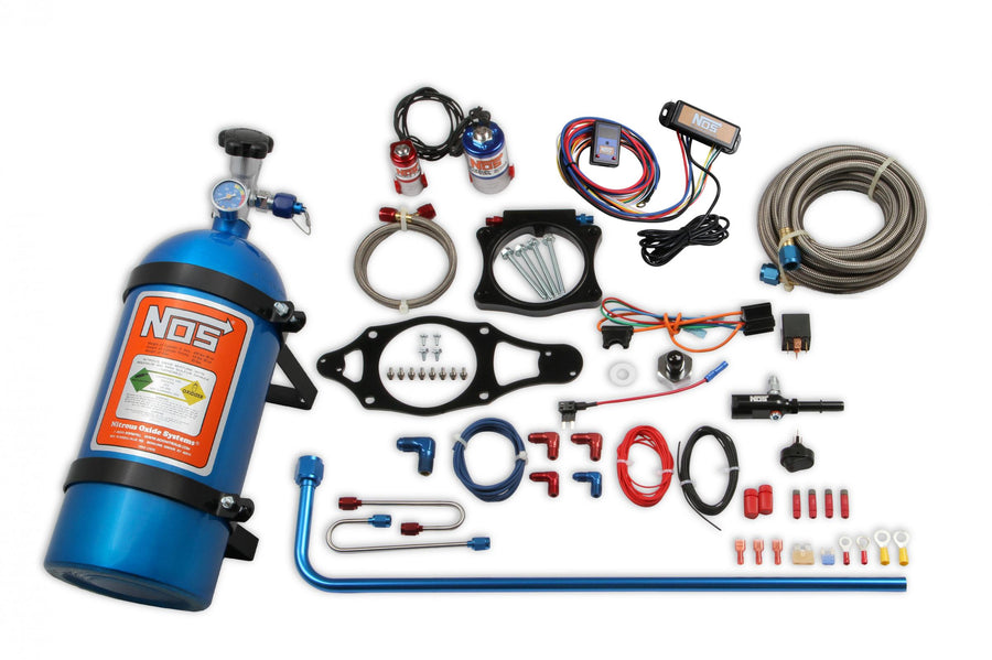 Plate Wet Nitrous System GM 2014-2019 C7 Corvette Nitrous System Blue/Red Components W/ 10 Lb Blue Bottle NOS