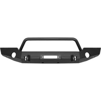 Westin 18-19 Jeep Wrangler JL WJ2 Full Width Front Bumper w/Bull Bar Textured Black