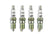 Hp Copper Spark Plug 14MM Thread .708 In Reach Tapered Seat 4 Pack ACCEL