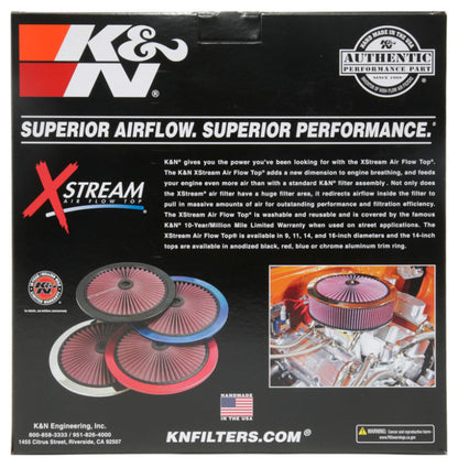 K&N Universal Air Filter | Round Lid, 1in Tall | 66-1101