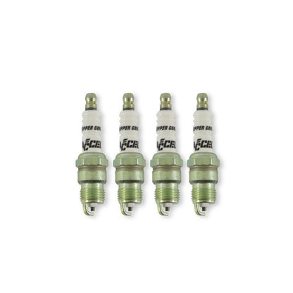 HP Copper Spark Plug Shorty 14MM Thread .460 In Reach Heat Range 4 Tapered Seat 4 Pack ACCEL