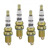 Hp Copper Spark Plug 14MM Thread, .750 In Reach Gasket (Flat) Seat Iso Standard 4 Pack ACCEL