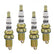 Hp Copper Spark Plug 14MM Thread, .750 In Reach Gasket (Flat) Seat Iso Standard 4 Pack ACCEL