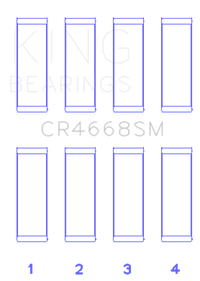 King Chrysler/Mitsubishi/Hyundai/Kia World Engine (Size 0.25 Oversized) Connecting Rod Bearing Set
