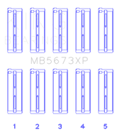 King Engine Bearings Honda F20C/F22C 16v Performance Main Bearing Set - Size STD