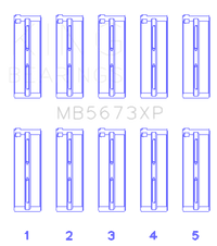King Engine Bearings Honda F20C/F22C 16v Performance Main Bearing Set - Size STD