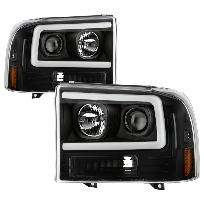 Spyder Ford F-250 99-04/Excursion 00-04 1 Piece LED Headlights - Black PRO-YD-FF25099V2PL-BK