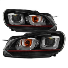 Load image into Gallery viewer, Spyder Volkswagen Golf / GTI 10-13 Version 3 Projector Headlights - Black PRO-YD-VG10V3R-DRL-BK