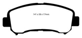 EBC 14+ Nissan Juke 1.6 Turbo Nismo RS Yellowstuff Front Brake Pads