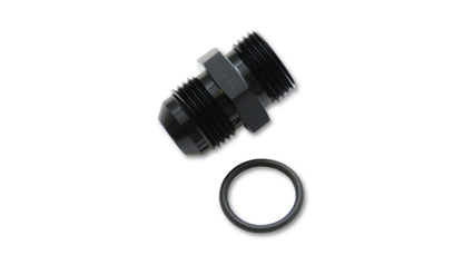 Vibrant -10 AN Flare to AN Straight Thread Adapter | 7/8-14 ORB, 6061 Aluminum, Anodized Black, O-Ring | 16836