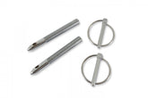 Hood & Deck Pinning Kits With Screw-On Scuff Plates Hood Pins with Torsion Clips Mr Gasket