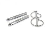 Hood & Deck Pinning Kits With Screw-On Scuff Plates Hood Pins with Torsion Clips Mr Gasket