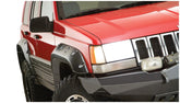Black Jeep Cutout Style Textured Finish 4-Piece Fender Flare Set For 1993-1998 Jeep Grand Cherokee Bushwacker