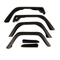 Fender Flare Kit Front And Rear 7 Inch Includes 4 Flares 2 Flare Extensions Mounting Hardware 97-06 Wrangler TJ/LJ OMIX