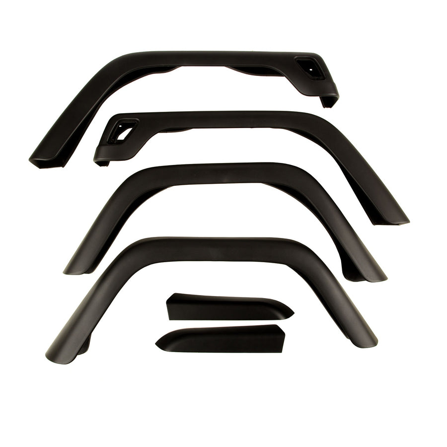Fender Flare Kit Front And Rear 7 Inch Includes 4 Flares 2 Flare Extensions Mounting Hardware 97-06 Wrangler TJ/LJ OMIX