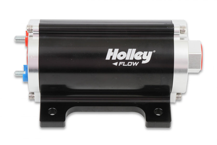 100 GPH Universal In-Line Electric Fuel Pump Supports Up to 900 EFI or 1050 CARB HP Compatible with Pump Gas, Race Gas, Diesel or E85 Holley
