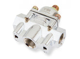 Chrome Carbureted Fuel Pressure Regulator Street/strip Carbureted Applications Two Port Adjustable from 1 to 4 PSI Holley