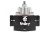 HP Billet Carbureted Fuel Pressure Regulator Inlet Size 3/8 inch NPT Street/strip Carbureted Applications Two Port Adjustable from 4.5 to 9 PSI Holley