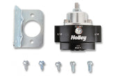 HP Billet Carbureted by Pass Fuel Pressure Regulator Return Size 3/8 Inch NPT Street/strip Carbureted Applications Two Port Adjustable from 4.5 to 9 PSI Holley