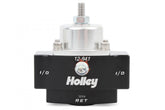 HP Billet Carbureted by Pass Fuel Pressure Regulator Return Size 3/8 Inch NPT Street/strip Carbureted Applications Two Port Adjustable from 4.5 to 9 PSI Holley