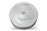 14 Chrome Round Air Cleaner Assembly, 14 Round Design W/paper Element, Triple Chrome Plated, Fits 4150 & 4160 Carburetors w/5.125 Diameter Neck Holley