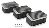 3X2 AIR Cleaners & Filters, Set of 3 3X2 Air Cleaners Finned with S&B Filters Set of 3 Holley