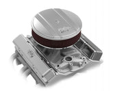 14 Round Finned Air Cleaner Polished Air Cleaner Assembly, 14 Round Design W/ 3 Premium Element, Die-Cast Aluminum, Fits 4150 & 4160 Carburetors w/5.125 Diameter Neck Holley