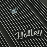 Finned Vintage Style Air Cleaner 14 Diameter X 3 Tall Round 4150 & 4160 Carburetors w/5.125 Diameter Neck Black Finned Air Cleaner Assembly Premium Element Die-Cast Aluminum Holley