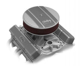 14 Round Finned Air Cleaner Natural Finish Air Cleaner Assembly, 14 Round Design W/ 3 Premium Filter Element, Die-Cast Aluminum, Fits 4150 & 4160 Carburetors w/5.125 Diameter Neck Holley