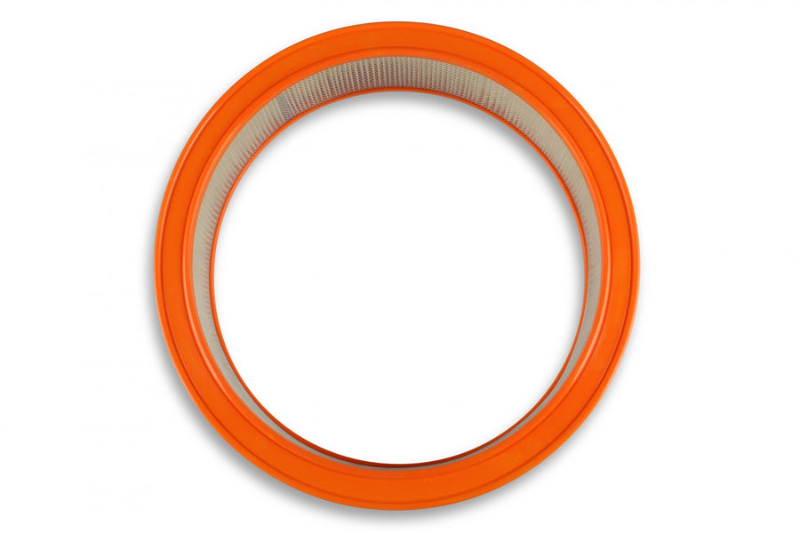 Air Filter 14x3 White Paper Element Orange Ring Replacement Paper Air Filter Element 14 Diameter and 3 Tall with Orange Rubber Ring Holley