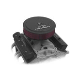 GM Muscle Series Air Cleaner Satin Black Machined 14 X 3 Air Cleaner Kit W/ Premium Filter GM Bowtie and Chevrolet Logo Holley