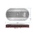 Vintage Series Oval Air Cleaner Natural Cast 2.5 X 17 X 9 Inch Red Cotton Gauze Filter Element Single 4-bbl Baseplate Holley