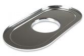 Vintage Series Oval Air Cleaner Polished 2.5 X 17 X 9 Inch Red Cotton Gauze Filter Element Single 4-bbl Baseplate Holley